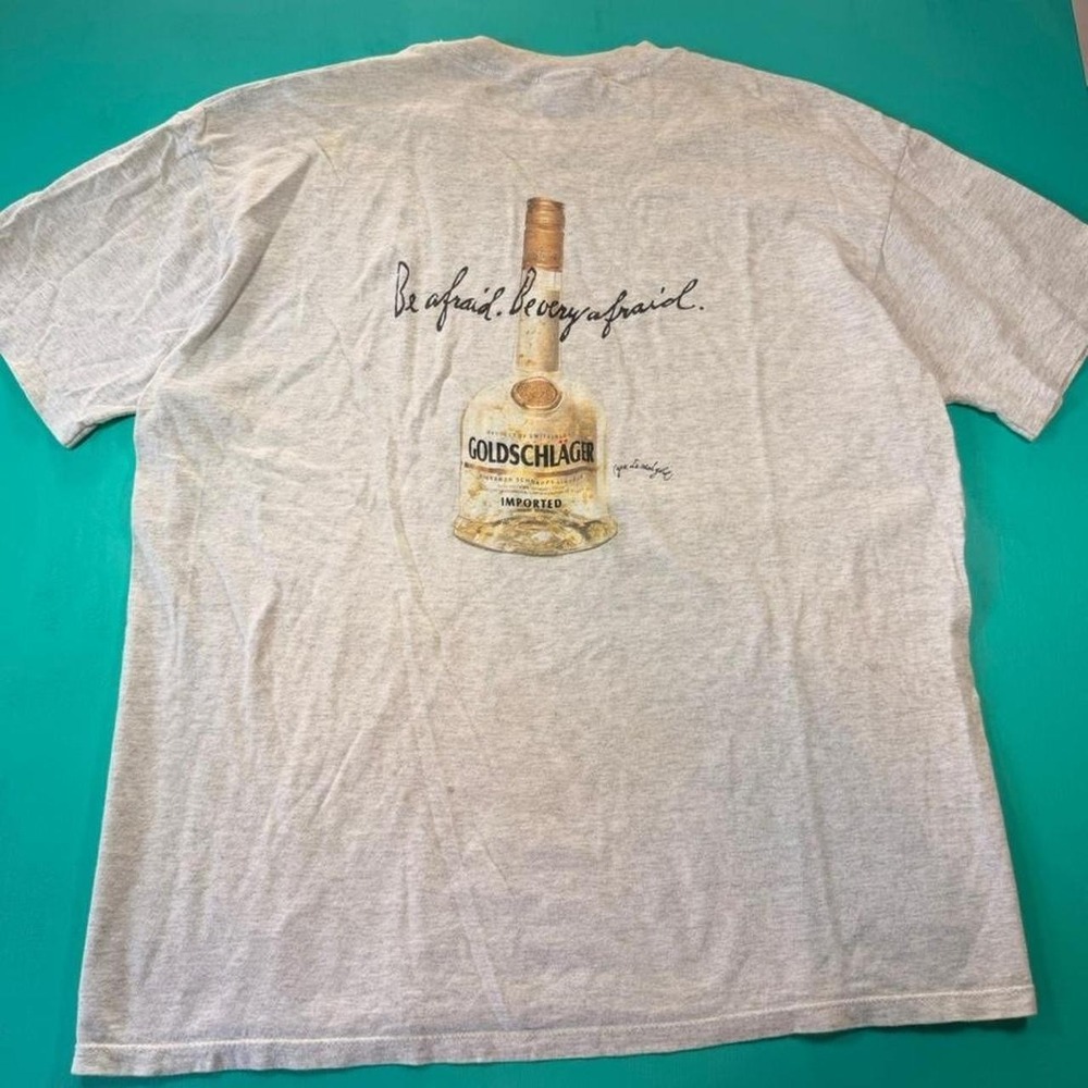 Vintage 90s goldschlager promo tee single stitch 1990s goldschlager promo tee